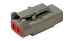 TE Connectivity DTM 06-2 S Ronde connector Stekker, recht Totaal aantal polen: 2 Serie (ronde connectoren): DTM 1 stuk(s)