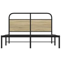 Bedframe zonder matras bewerkt hout sonoma eikenkleur 120x190cm - thumbnail