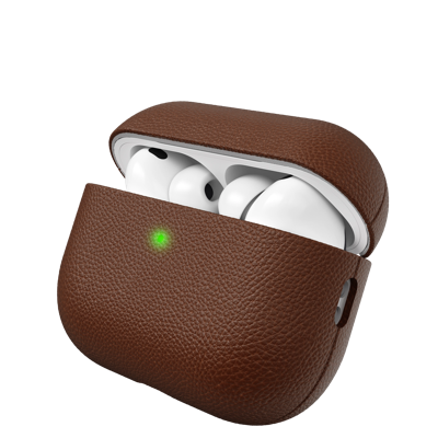 KeyBudz Artisan leather case AirPods Pro 3 - Brown