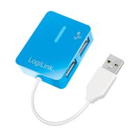 LogiLink UA0136 UA0136 USB-hub 4 poorten USB-A USB 2.0 480 MBit/s Blauw - thumbnail