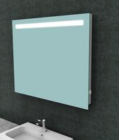 Badkamerspiegel Tigris | 100x80 cm | Rechthoekig | Directe LED verlichting | Drukschakelaar - thumbnail