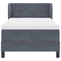 Boxspringbed met donkergrijs fluwelen matras 80x200 cm - thumbnail