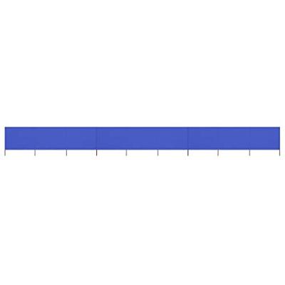 VidaXL Windscherm 9-panelen 1200x120 cm stof azuurblauw VidaXL Windscherm 9-panelen 1200x120 cm stof azuurblauw