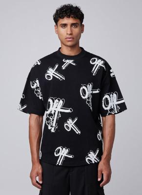 Off The Pitch Off Mark Oversized T-Shirt Heren Zwart - Maat M - Kleur: Zwart | Soccerfanshop