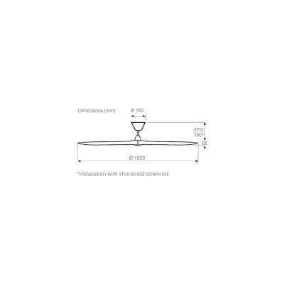 CasaFan ECO AIRSCREW 152 MG-NT Plafondventilator 28 W (Ø x h) 1520 mm x 275 mm Messing Met afstandsbediening, Met wintermodus CasaFan ECO AIRSCREW 152 MG-NT Plafondventilator 28 W (Ø x h) 1520 mm x 275 mm Messing Met afstandsbediening, Met wintermodus