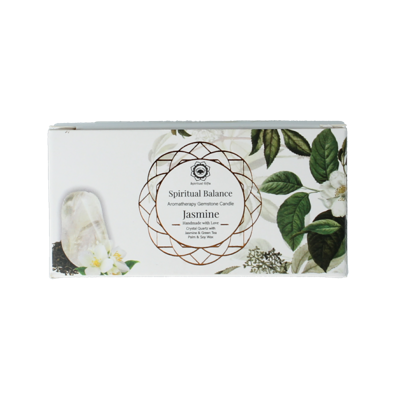 Green Tree Geurkaars edelsteen spiritueel balans jasmijn 70 Gram