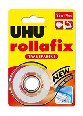 UHU rollafix 36965 Plakband Transparant (l x b) 25 m x 19 mm 1 stuk(s)