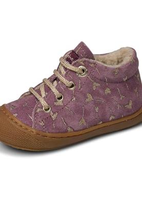 Suède schoentjes 'eerste stapjes' NATURINO® paars