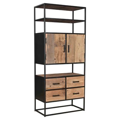 Sohome Opbergkast Georgia Riverwood en staal - Bruin