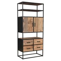 Sohome Opbergkast Georgia Riverwood en staal - Bruin - thumbnail