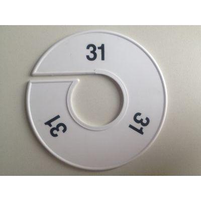 Maatring 11 cm wit/zwart 31