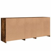 Dressoir met LED-verlichting 162x37x67 cm bruin eiken - thumbnail