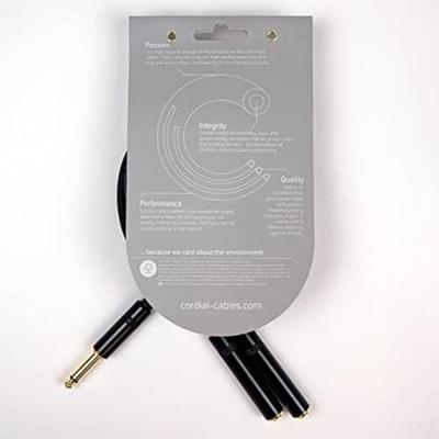 Cordial CFY 0,3 PGG Audio Y-kabel [1x Jackplug male 6,3 mm - 2x Jackplug female 6,3 mm] 30.00 cm Zwart