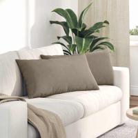 VidaXL Sofa kussens 2 stuks taupe 80 x 40 cm stof - thumbnail