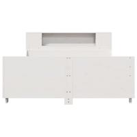 Bedframe zonder matras massief grenenhout wit 140x190 cm - thumbnail