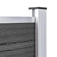 Schuttingpaneel 180x105 cm HKC zwart - thumbnail