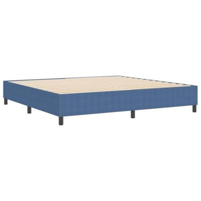 Boxspring bed Blauw 200 x 200 cm Katoenen stof