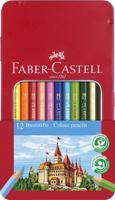 Faber Castell FC-115801 Kleurpotlood Castle Zeskantig Metalen Etui 12 Stuks - thumbnail