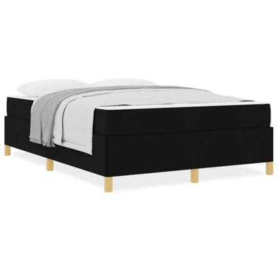 Boxspring bed Zwart en Wit en Zwart 140 x 200 cm Stof