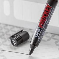 Uni-ball permanent marker Prockey PM-122, ronde punt, medium, etui van 4 stuks - thumbnail