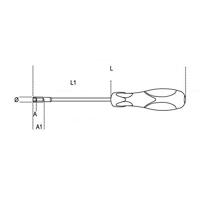 Beta Dopschroevendraaiers, lange uitvoering. Verchroomd 943BX 8 - 009430008 - thumbnail