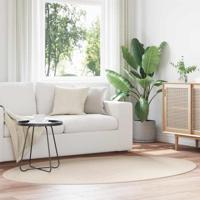 VidaXL Vloerkleden ovaal huarte beige 140 x 200 cm 100% polyester - thumbnail