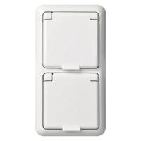 ELSO-stekkerdoos 225414 2-voudig 16A FASHION IP44 zuiver wit 1 stuk(s) - thumbnail