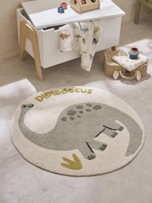 Rond tapijt Dinosaurus Minisaurus groen Rond tapijt Dinosaurus Minisaurus groen