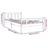 Bedframe massief hout 100x200 cm - thumbnail