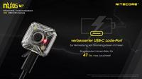 NiteCore NC-NU05V2 NU05 V2 Kleine mobiele lamp LED Zwart, Transparant - thumbnail