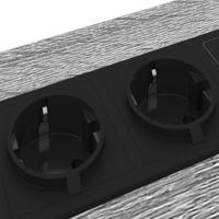 Nachtkastje met Oplaadstation Grijs sonoma Bewerkt hout - thumbnail