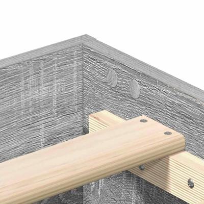Bedframe zonder matras 140x200 cm spaanplaat grijs Sonoma