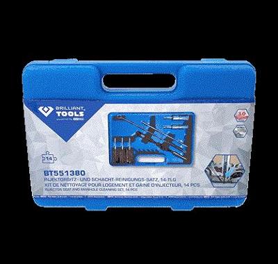 Brilliant Tools BT551380 Injectorzit- en schakelreinigingsset, 14-delig Brilliant Tools BT551380 Injectorzit- en schakelreinigingsset, 14-delig