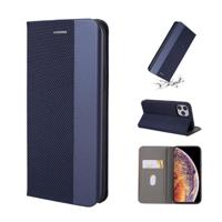 Voor iPhone 11 Pro Max ultradunne shell magnetische horizontale Flip lederen draagtas met houder & kaartsleuven (blauw) - thumbnail