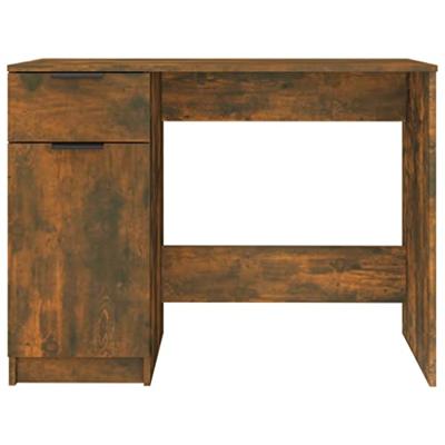 Bureau 100x50x75 cm bewerkt hout gerookt eikenkleurig
