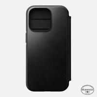 Nomad Modern Horween lederen folio iPhone 14 Pro - Black - thumbnail