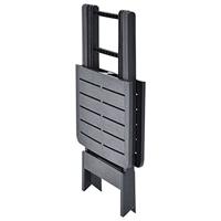 Tuintafel inklapbaar 79x72x70 cm kunststof antraciet - thumbnail