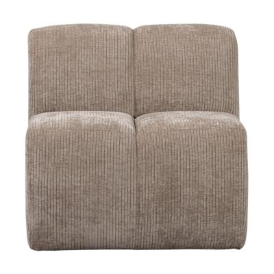 Woood Mojo eetkamerbank 84 cm met rugleuning rib Donker Zand