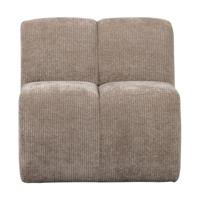 Woood Mojo eetkamerbank 84 cm met rugleuning rib Donker Zand - thumbnail