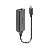 Lindy 43299 kabeladapter/verloopstukje USB C RJ-45 Zilver - thumbnail