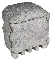 Heitronic 37504 Buitenstopcontact 4-voudig Grijs Met afstandsbediening, Steenlook - thumbnail