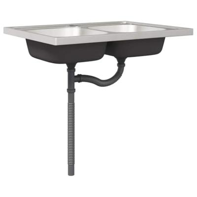 Keukenkast Kalmar Oudhout 80 x 46 x 81,5 cm Bewerkt hout