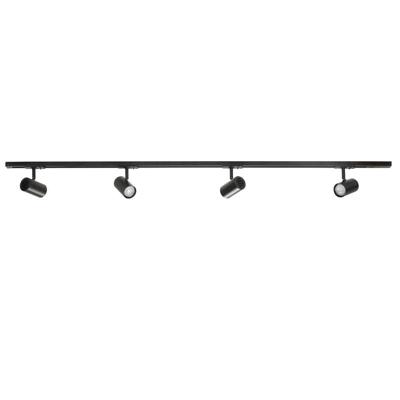 Highlight Railsysteem Trackline 150 cm + 4 cilinder spots zwart Highlight Railsysteem Trackline 150 cm + 4 cilinder spots zwart