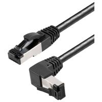 Maxtrack TI49-1L RJ45 Netwerkkabel, patchkabel CAT 8.1 S/FTP 1 m Zwart 90° haaks naar boven, Ammoniakbestendig, Afgeschermd (enkel) 1 stuk(s) - thumbnail