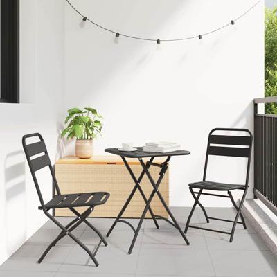 Bistroset 3 pcs Antraciet Staal