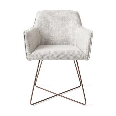 Jesper Home Eetkamerstoel 'Hofu' Cross Rose Gold, kleur Checkers Charm