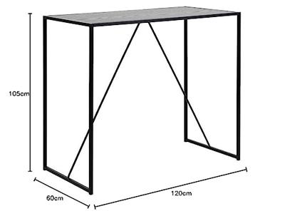Bendt Bartafel 'Holger' 120 x 60cm, kleur zwart