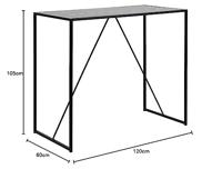 Bendt Bartafel 'Holger' 120 x 60cm, kleur zwart - thumbnail