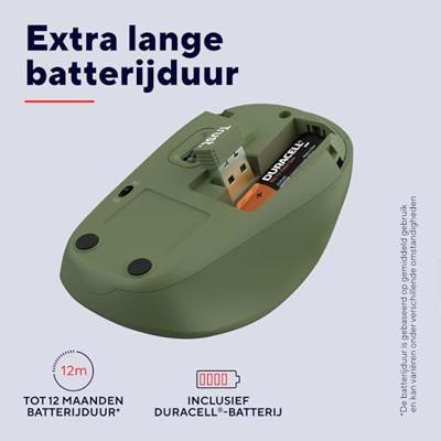 Trust Yvi+ Compacte Draadloze Muis Groen