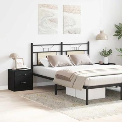 Nachtkastjes 2 st 40x30x40 cm spaanplaat zwart eikenkleurig